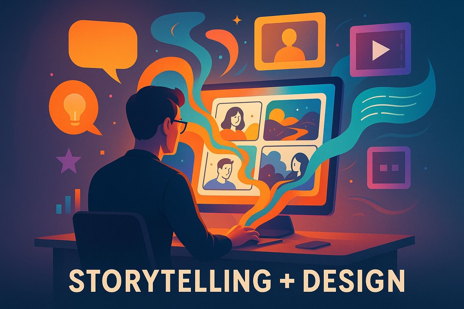 Visual storytelling in design: transforming ideas into emotional narratives through color psychology, typography, and visual elements